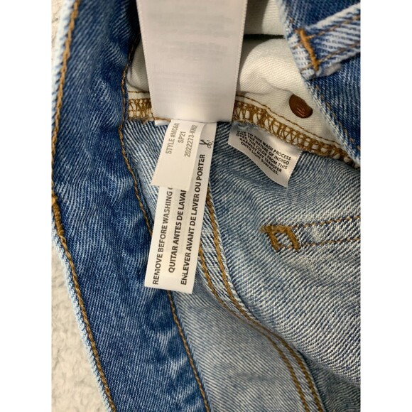 MadeWell Denim Blue Jean Distressed Cropped Daisy Dukes Short Shorts 5 Pockets - Picture 9 of 13